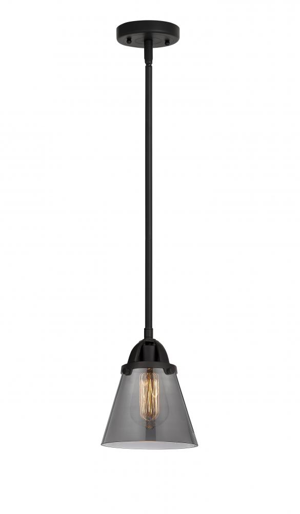 Cone - 1 Light - 6 inch - Matte Black - Cord hung - Mini Pendant