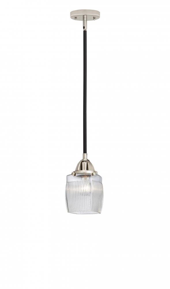 Colton - 1 Light - 6 inch - Black Polished Nickel - Cord hung - Mini Pendant