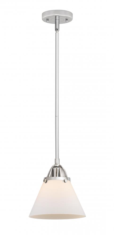 Cone - 1 Light - 8 inch - Polished Chrome - Cord hung - Mini Pendant