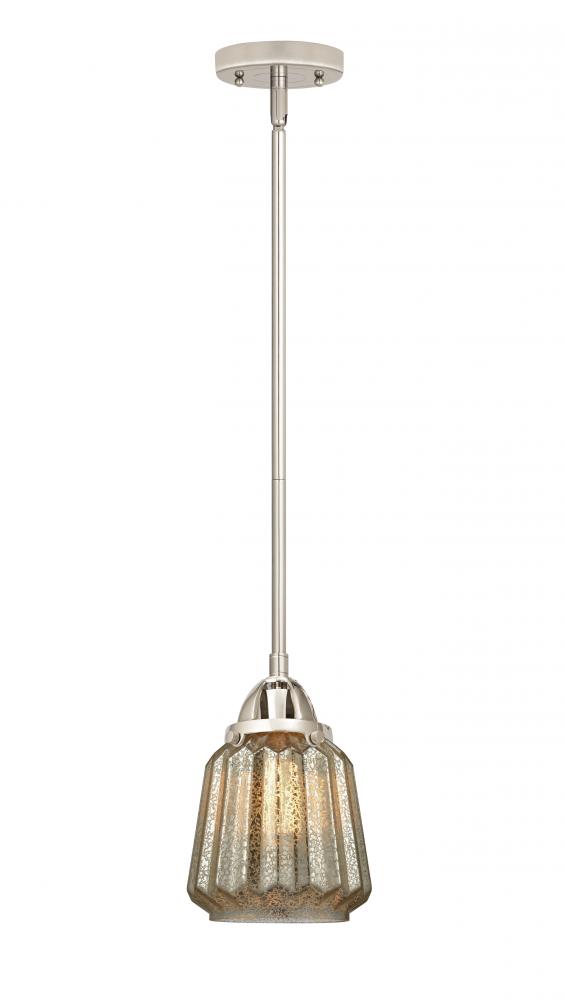 Chatham - 1 Light - 7 inch - Polished Nickel - Cord hung - Mini Pendant