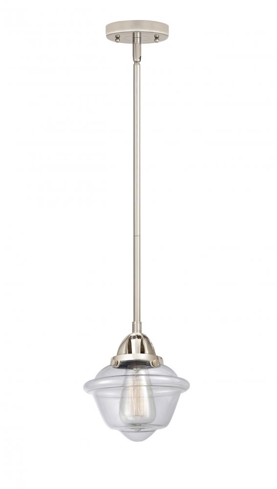 Oxford - 1 Light - 8 inch - Polished Nickel - Cord hung - Mini Pendant
