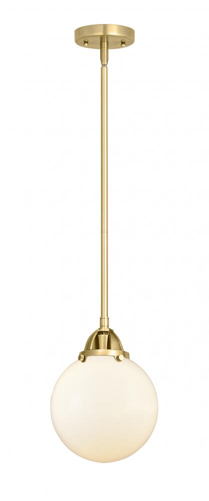 Beacon - 1 Light - 8 inch - Satin Gold - Cord hung - Mini Pendant