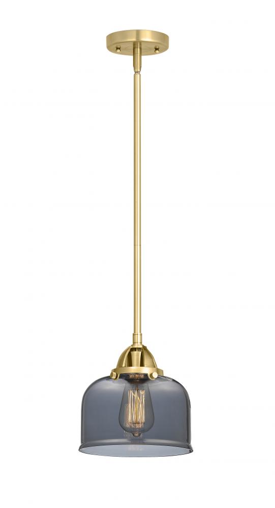 Bell - 1 Light - 8 inch - Satin Gold - Cord hung - Mini Pendant