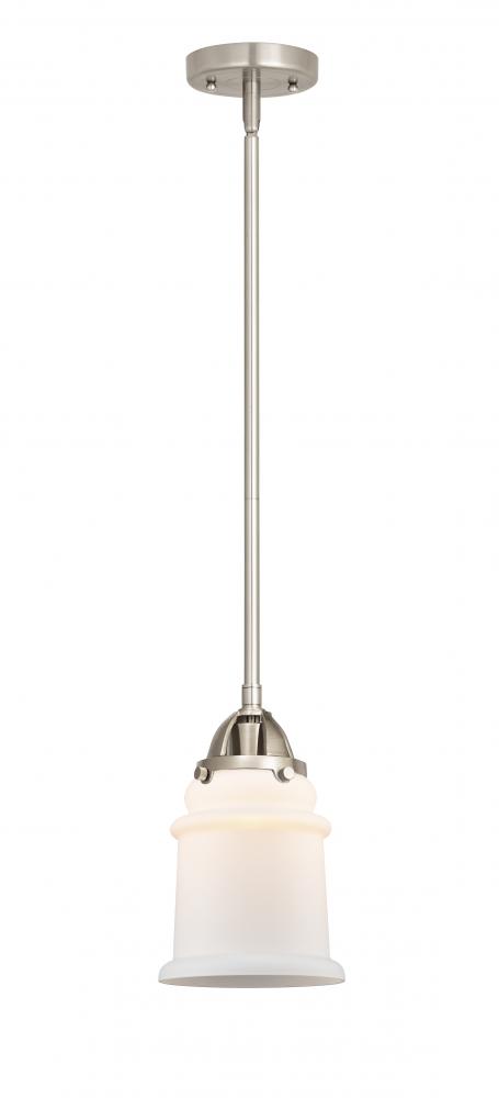 Canton - 1 Light - 6 inch - Brushed Satin Nickel - Cord hung - Mini Pendant