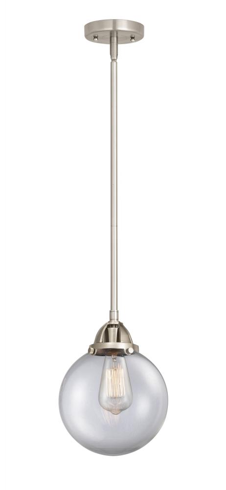 Beacon - 1 Light - 8 inch - Brushed Satin Nickel - Cord hung - Mini Pendant