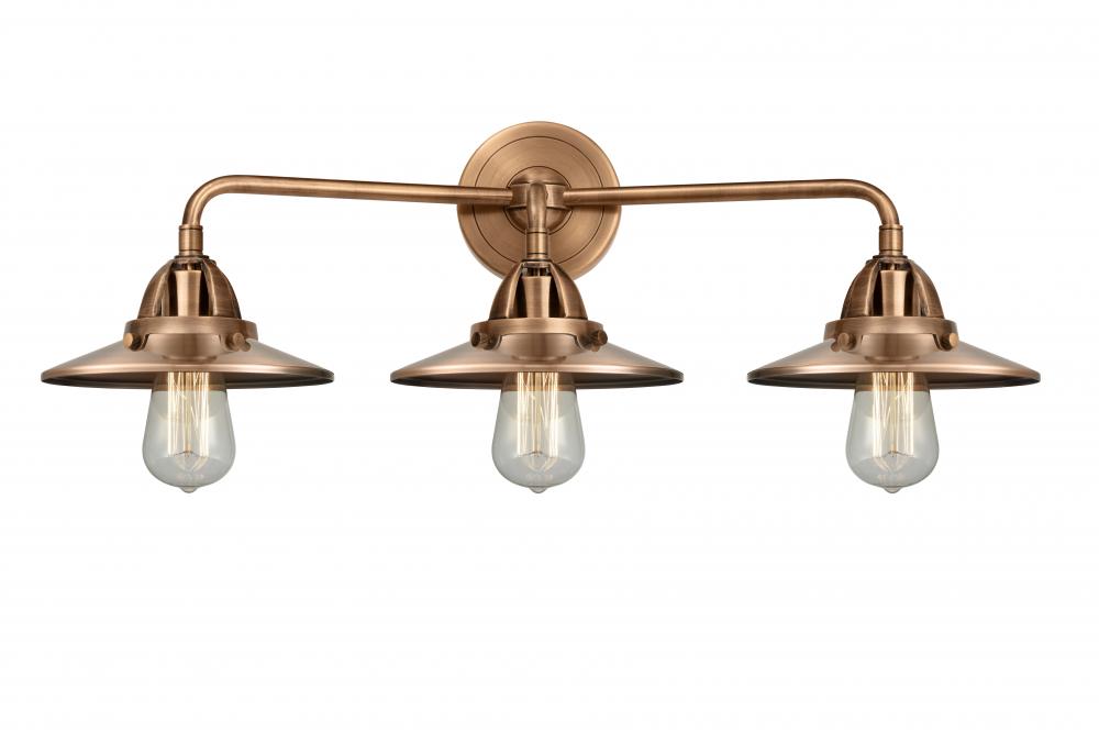 Railroad - 3 Light - 26 inch - Antique Copper - Bath Vanity Light