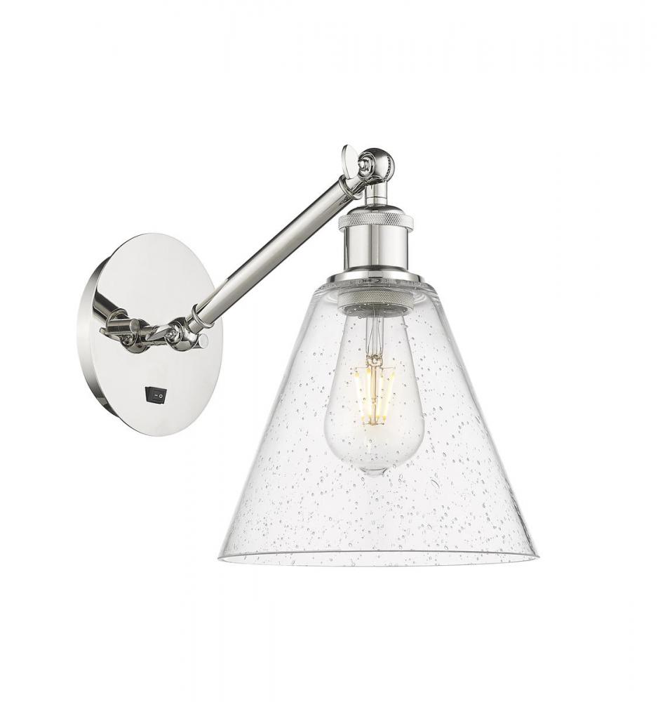 Berkshire - 1 Light - 8 inch - Polished Nickel - Adjustable Sconce