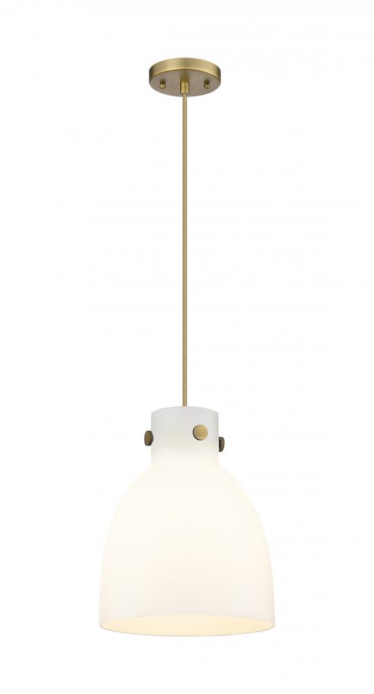 Newton Bell - 1 Light - 10 inch - Brushed Brass - Cord hung - Pendant