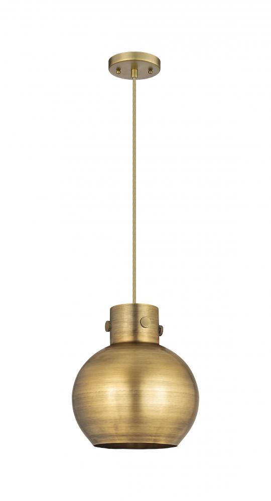 Newton Sphere - 1 Light - 10 inch - Brushed Brass - Cord hung - Pendant