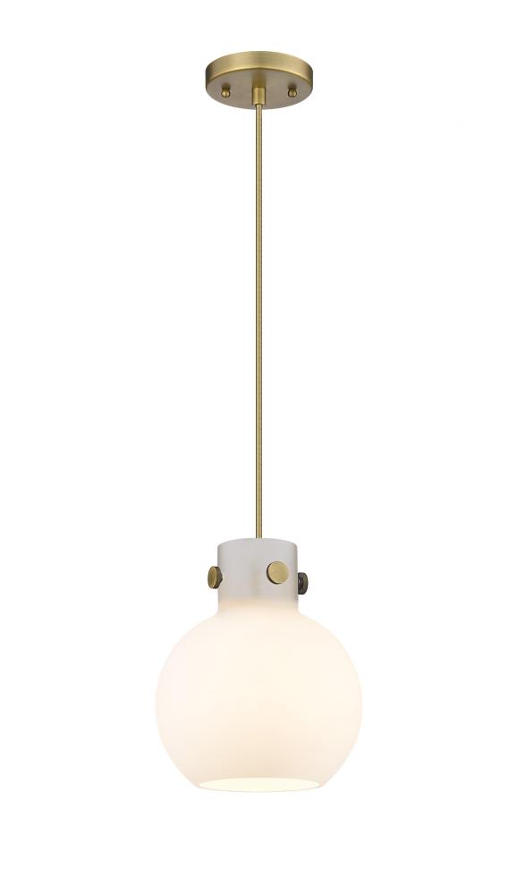 Newton Sphere - 1 Light - 8 inch - Brushed Brass - Cord hung - Mini Pendant