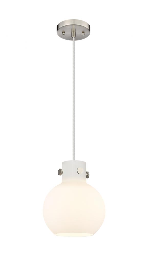 Newton Sphere - 1 Light - 8 inch - Brushed Satin Nickel - Cord hung - Mini Pendant