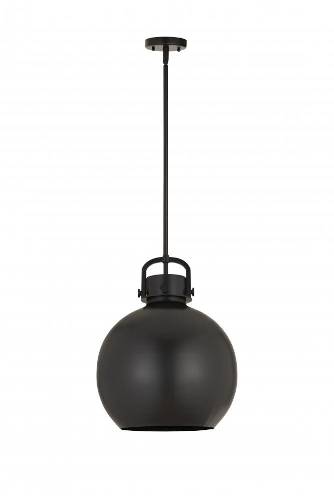 Newton Sphere - 1 Light - 14 inch - Matte Black - Multi Pendant