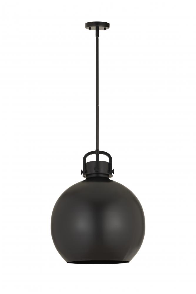 Newton Sphere - 1 Light - 16 inch - Matte Black - Pendant