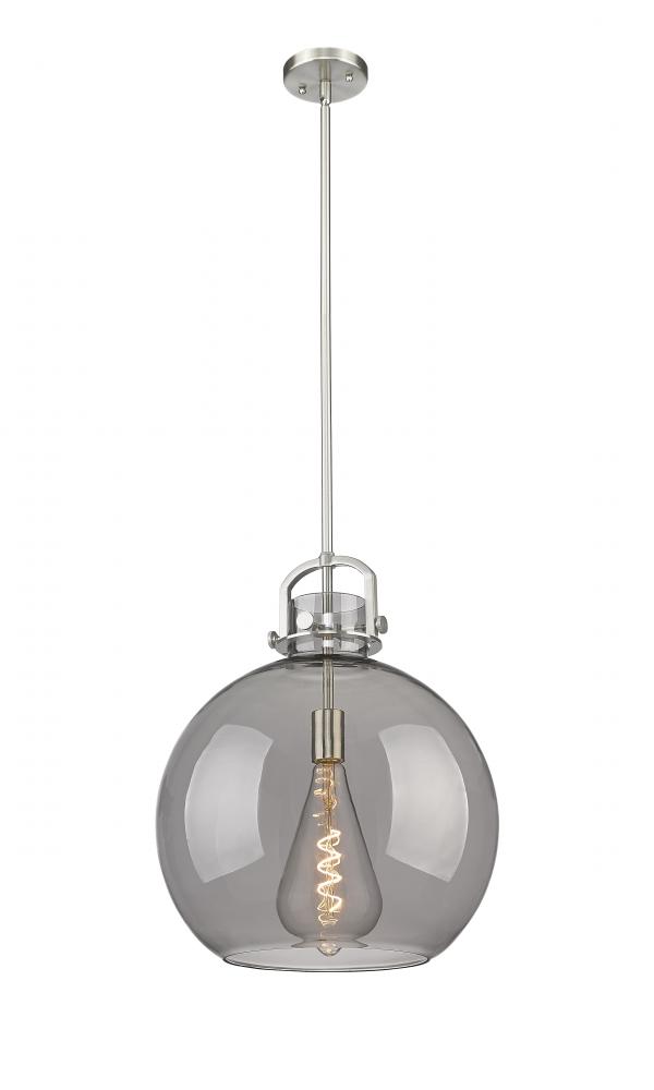 Newton Sphere - 1 Light - 16 inch - Satin Nickel - Pendant