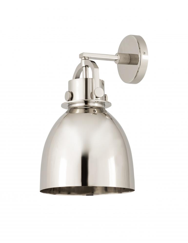 Newton Bell - 1 Light - 8 inch - Polished Nickel - Sconce