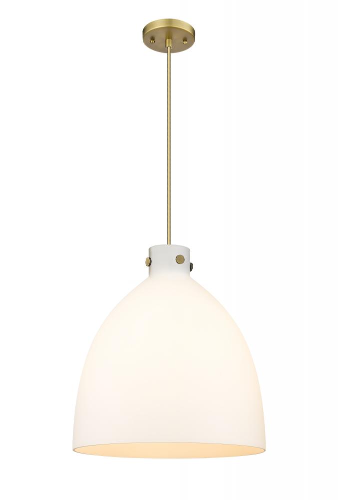 Newton Bell - 3 Light - 18 inch - Brushed Brass - Cord hung - Pendant