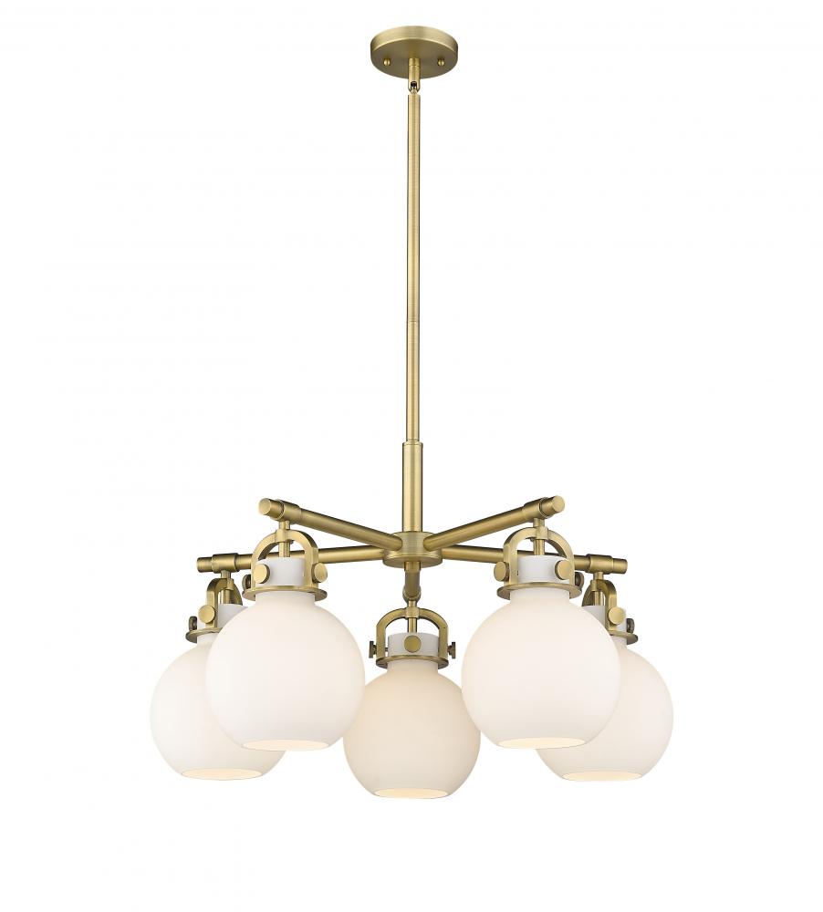 Newton Sphere - 5 Light - 26 inch - Brushed Brass - Chandelier