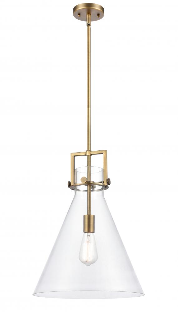 Newton Cone - 1 Light - 14 inch - Brushed Brass - Multi Pendant