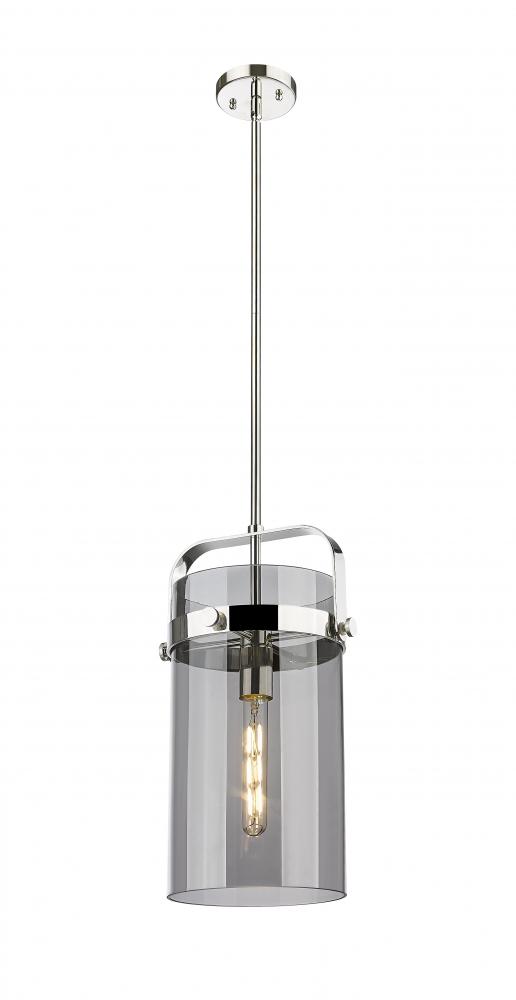 Pilaster - 1 Light - 8 inch - Polished Nickel - Pendant