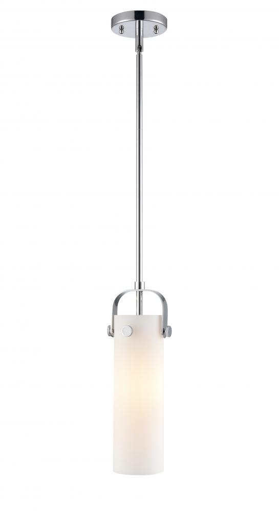 Pilaster II Cylinder - 1 Light - 12 inch Long Glass - Polished Chrome - Pendant