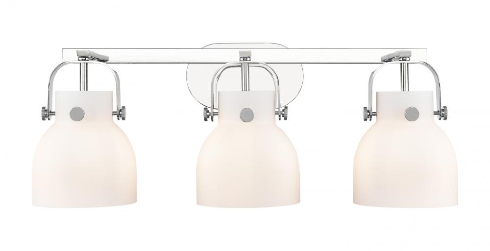 Pilaster II Bell - 3 Light - 27 inch - Polished Chrome - Bath Vanity Light