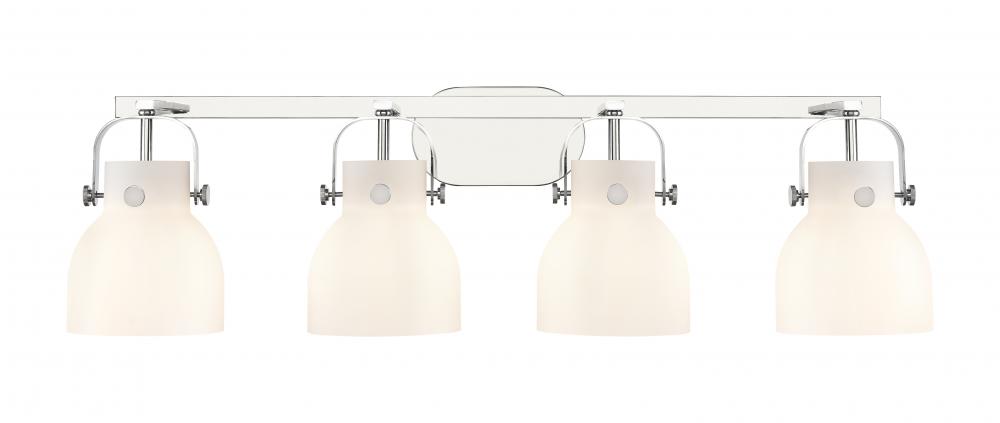 Pilaster II Bell - 4 Light - 37 inch - Polished Chrome - Bath Vanity Light