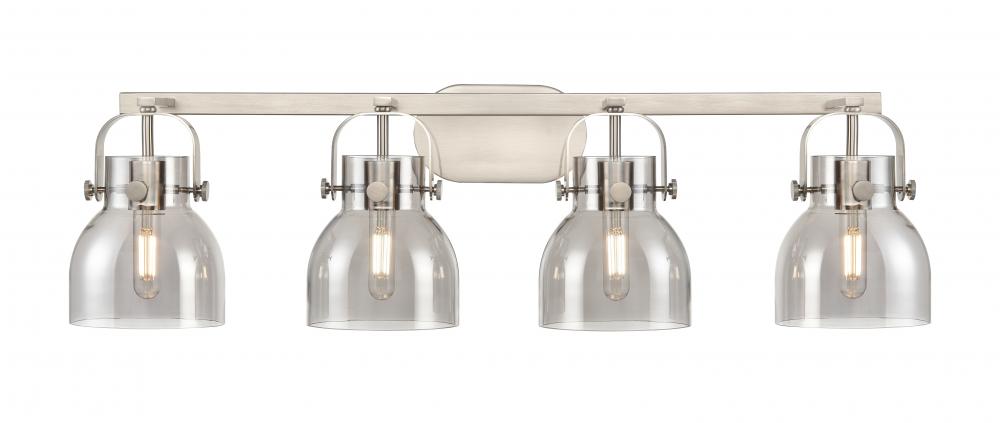 Pilaster II Bell - 4 Light - 37 inch - Satin Nickel - Bath Vanity Light