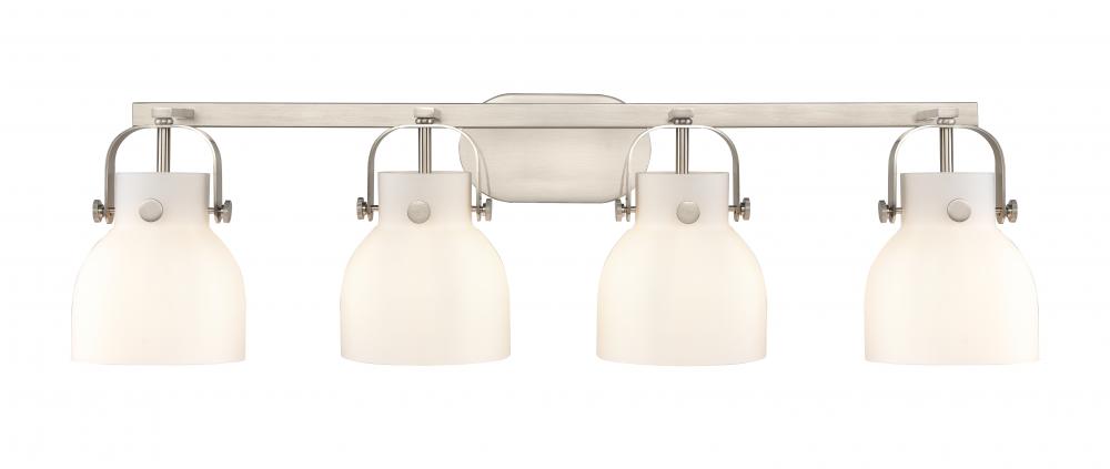 Pilaster II Bell - 4 Light - 37 inch - Satin Nickel - Bath Vanity Light