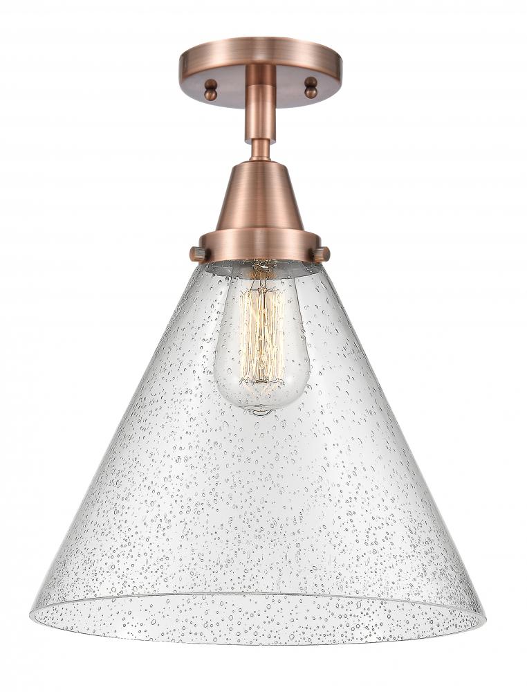 Cone - 1 Light - 12 inch - Antique Copper - Flush Mount