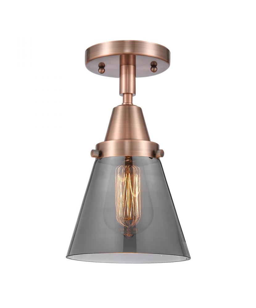 Cone - 1 Light - 6 inch - Antique Copper - Flush Mount