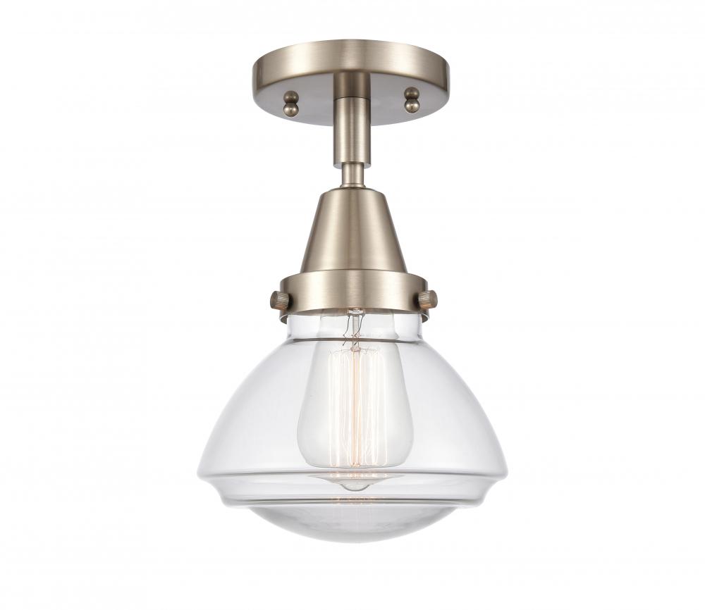Olean - 1 Light - 7 inch - Brushed Satin Nickel - Flush Mount