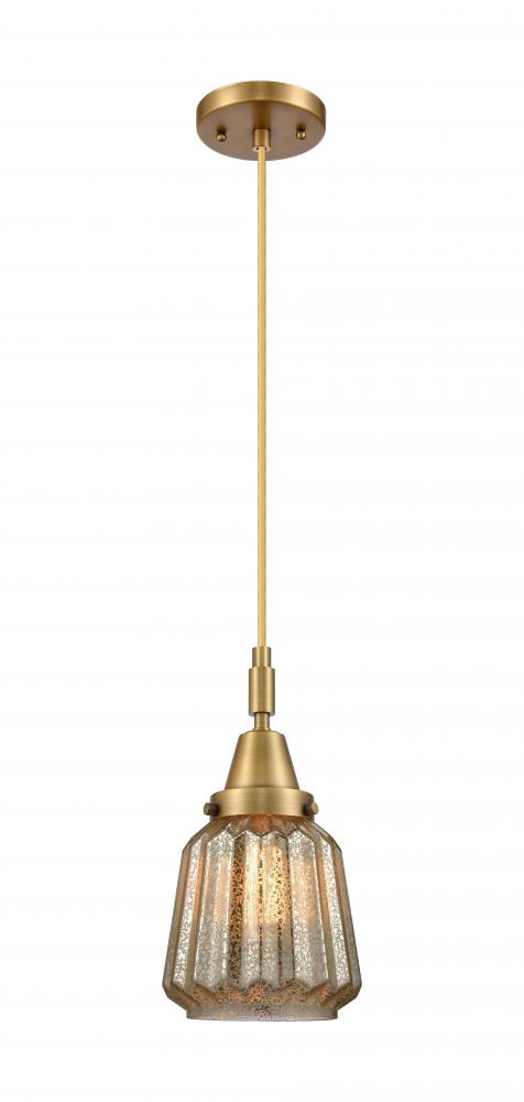 Chatham - 1 Light - 7 inch - Brushed Brass - Mini Pendant