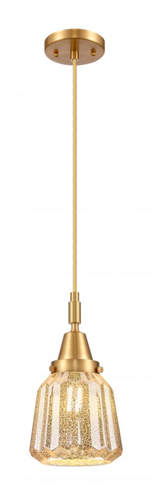 Chatham - 1 Light - 7 inch - Satin Gold - Mini Pendant