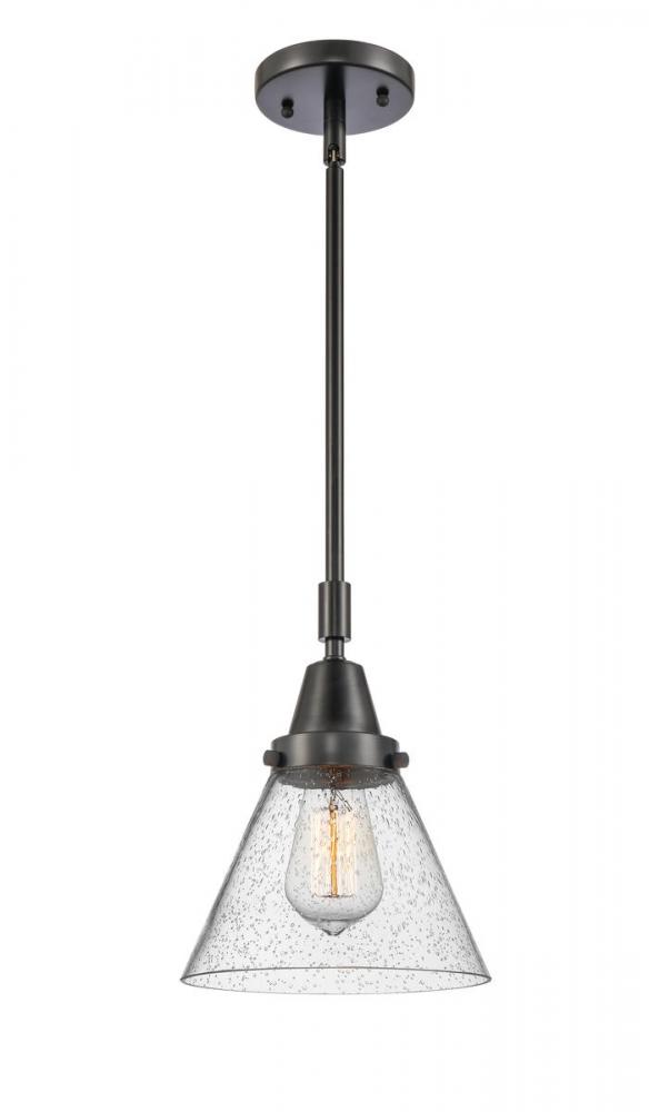 Cone - 1 Light - 8 inch - Matte Black - Mini Pendant