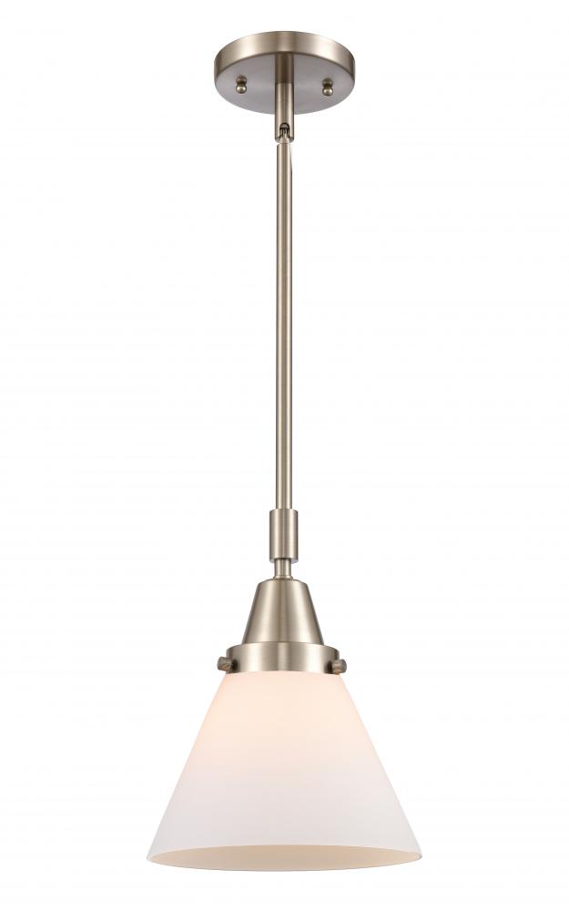 Cone - 1 Light - 8 inch - Brushed Satin Nickel - Mini Pendant