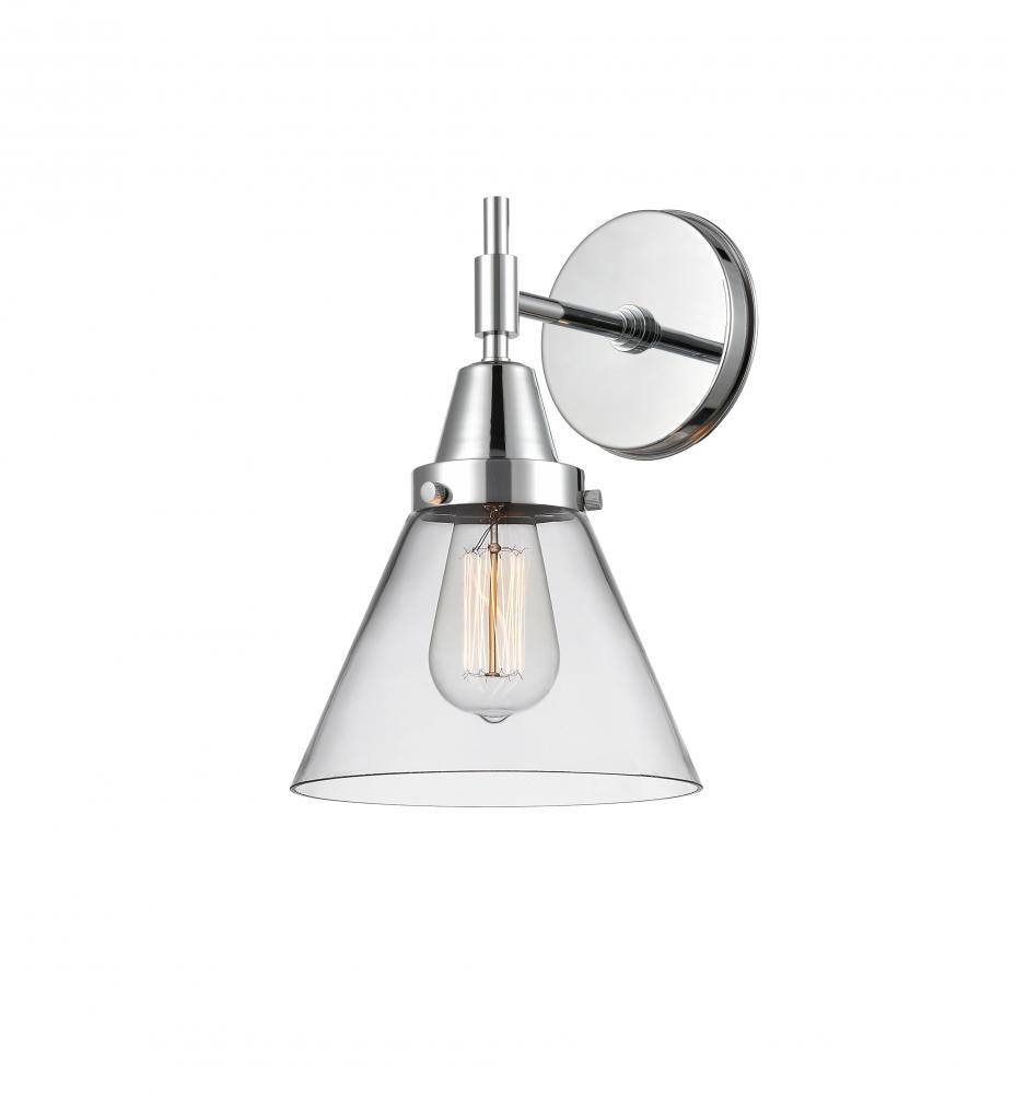Cone - 1 Light - 8 inch - Polished Chrome - Sconce