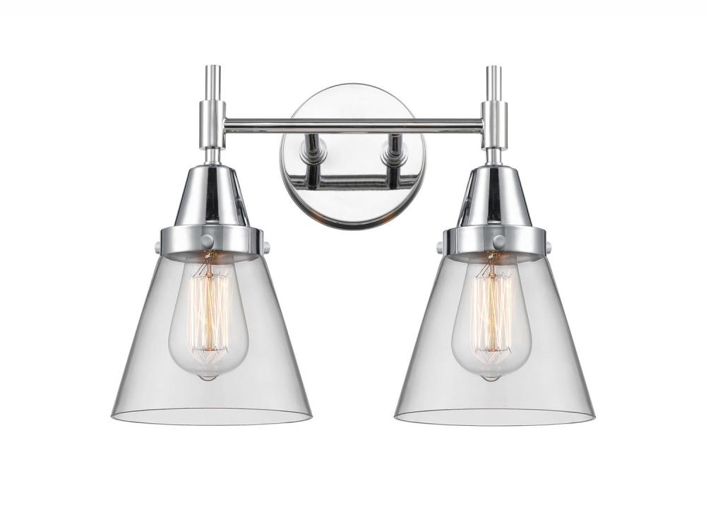 Cone - 2 Light - 15 inch - Polished Chrome - Bath Vanity Light