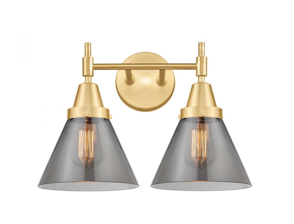 Cone - 2 Light - 17 inch - Satin Gold - Bath Vanity Light