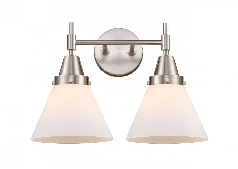 Cone - 2 Light - 17 inch - Satin Nickel - Bath Vanity Light