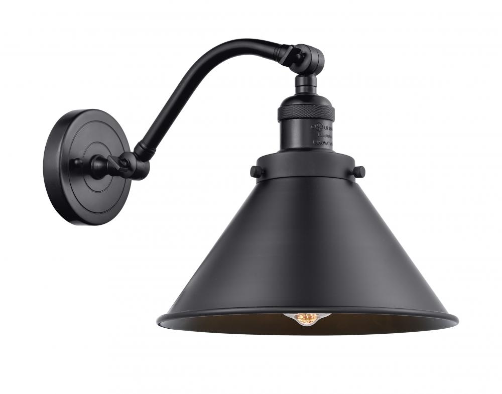 Briarcliff - 1 Light - 10 inch - Matte Black - Sconce
