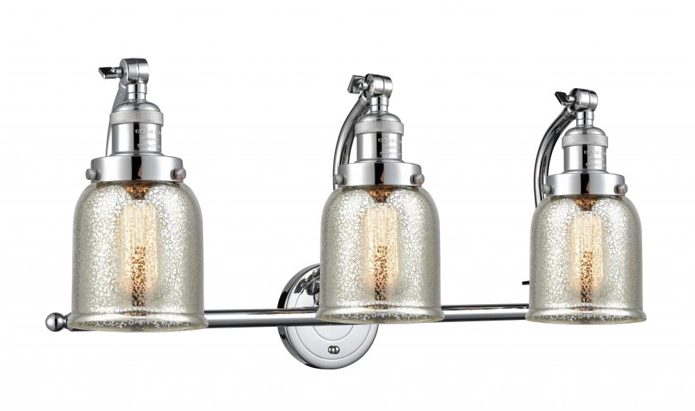 Bell - 3 Light - 28 inch - Polished Chrome - Bath Vanity Light