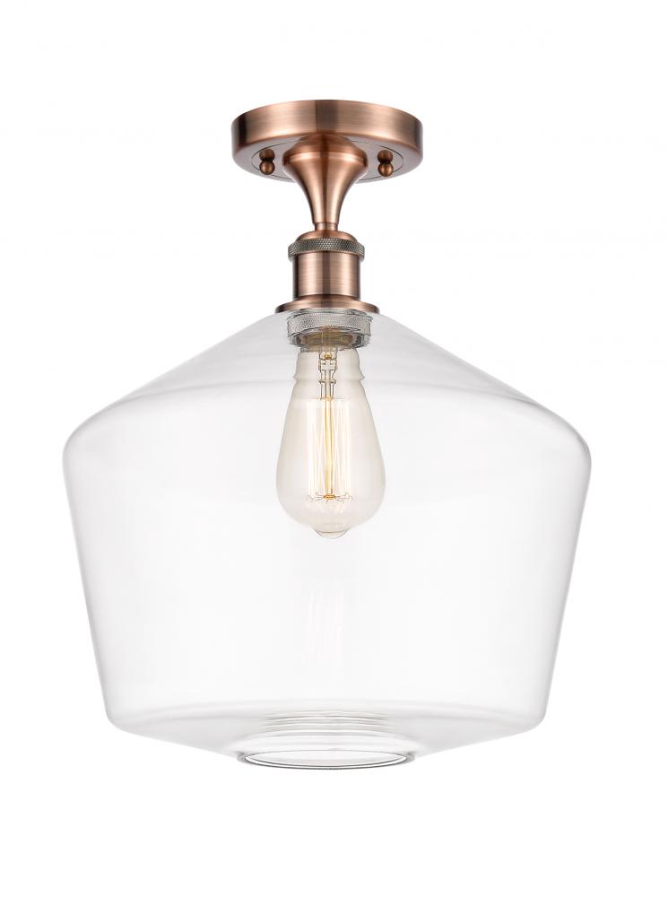 Cindyrella - 1 Light - 12 inch - Antique Copper - Semi-Flush Mount