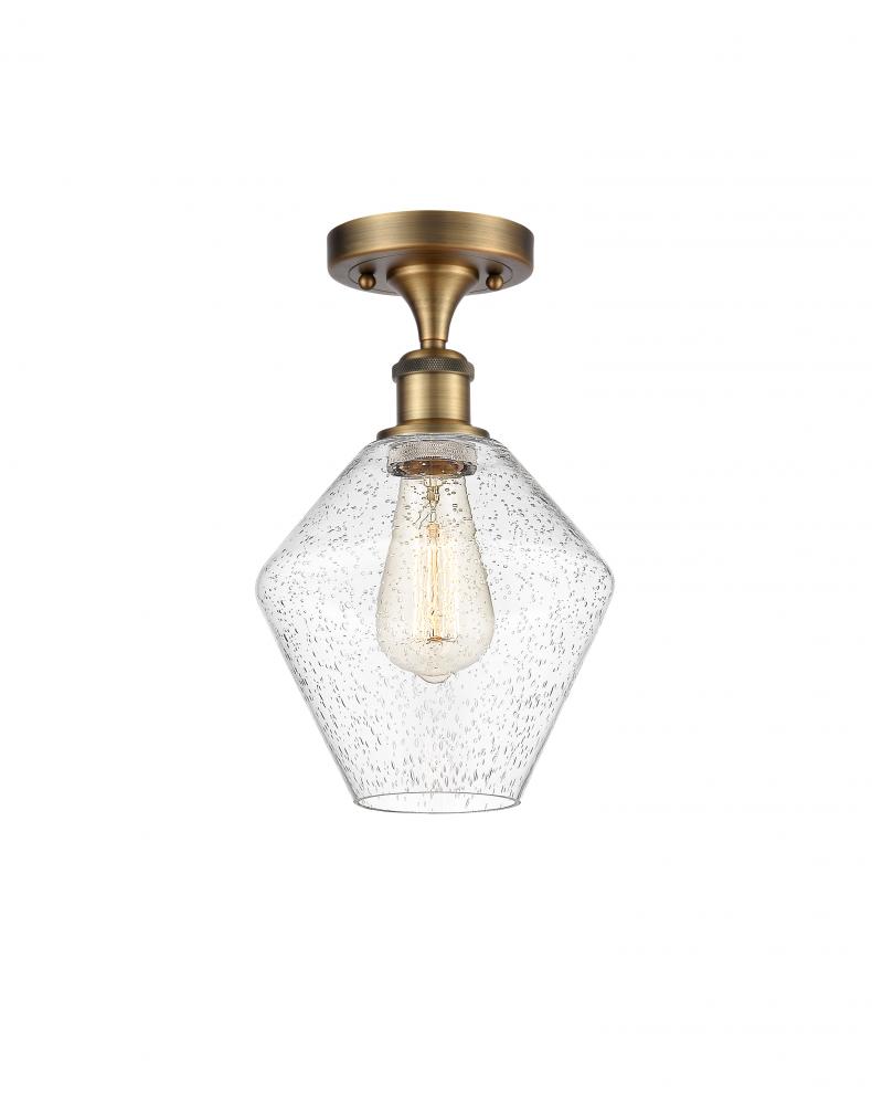 Cindyrella - 1 Light - 8 inch - Brushed Brass - Semi-Flush Mount