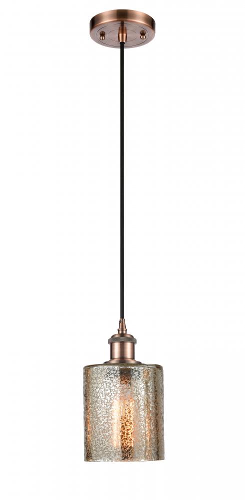 Cobbleskill - 1 Light - 5 inch - Antique Copper - Cord hung - Mini Pendant