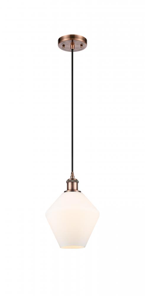 Cindyrella - 1 Light - 8 inch - Antique Copper - Cord hung - Mini Pendant