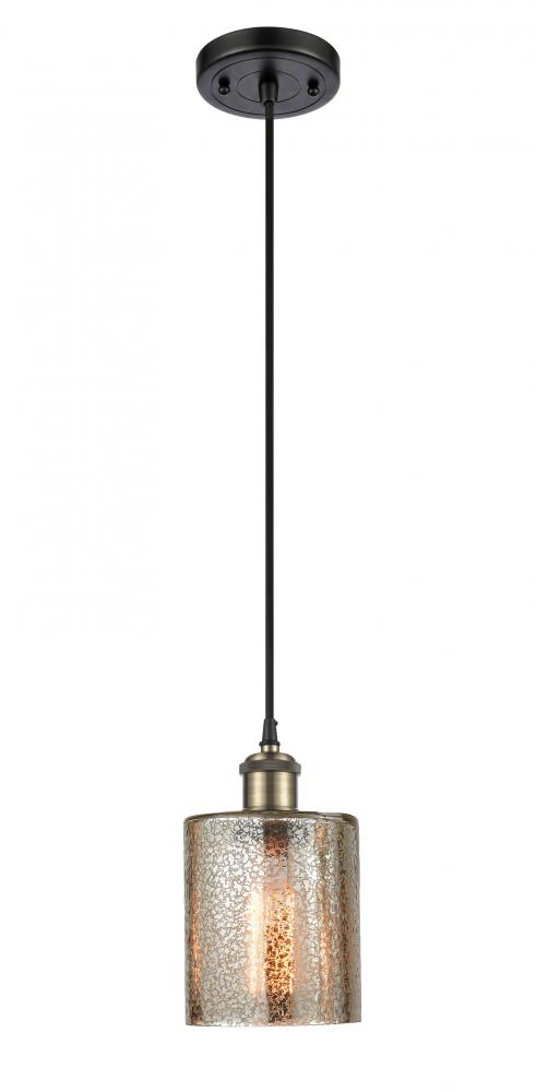 Cobbleskill - 1 Light - 5 inch - Black Antique Brass - Cord hung - Mini Pendant