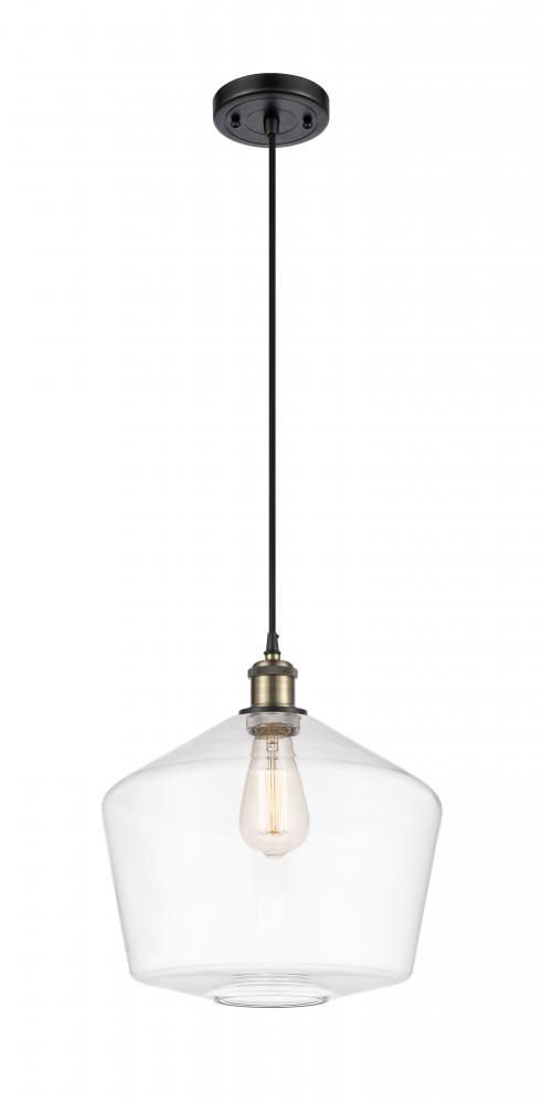 Cindyrella - 1 Light - 12 inch - Black Antique Brass - Cord hung - Mini Pendant