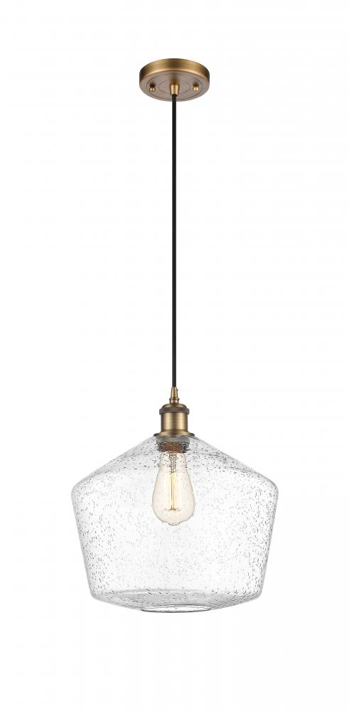 Cindyrella - 1 Light - 12 inch - Brushed Brass - Cord hung - Mini Pendant