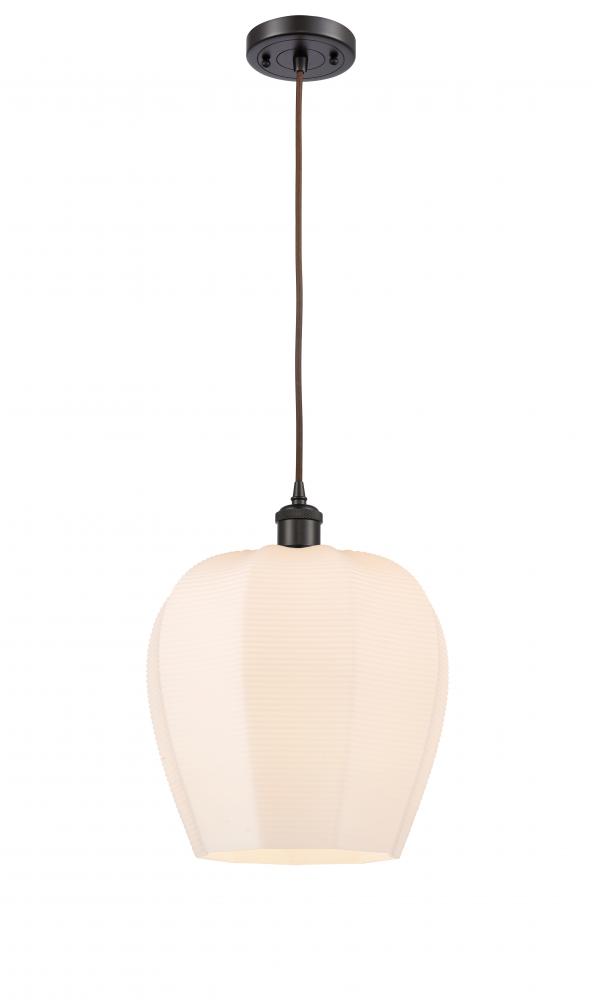 Norfolk - 1 Light - 12 inch - Oil Rubbed Bronze - Cord hung - Mini Pendant