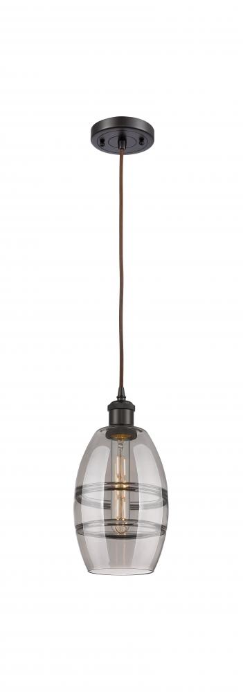 Vaz - 1 Light - 6 inch - Oil Rubbed Bronze - Cord hung - Mini Pendant